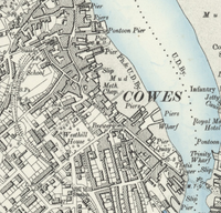 Cowes & East Cowes Map c1900