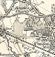 Cardiff West, Canton c1895 Map
